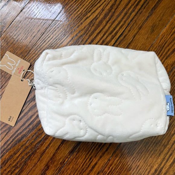 miffy Handbags - Miffy White Quilted Pouch with Bunny Design